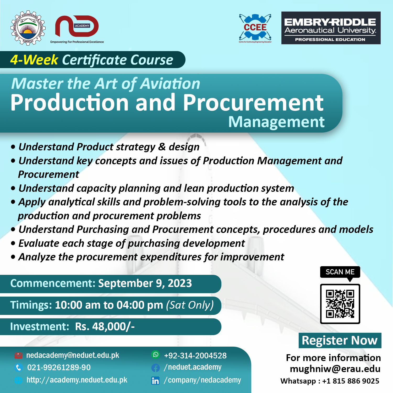 Production And Procurement Management NED Academy CCEE CMPP